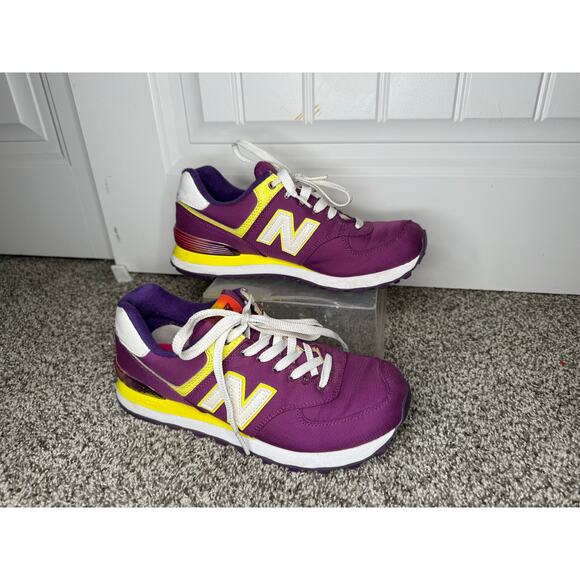 New Balance Shoes Shoes - New Balance 574 Purple and Yellow Women size 8.5 athletic walking running shoes